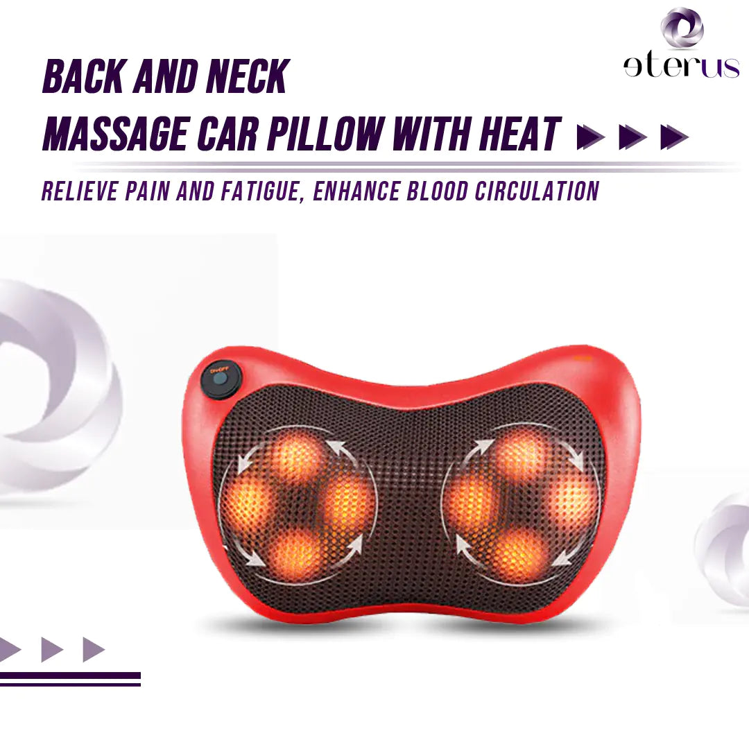 Back and Neck Massage Pillow with Heat Relief
