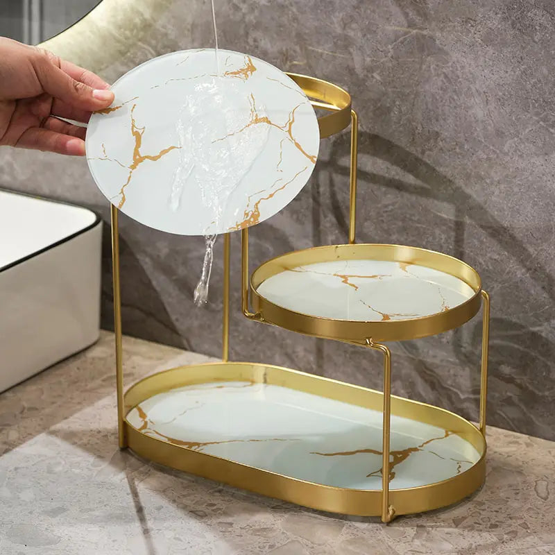 Elegant Bathroom Cosmetics Storage Organizer for Clutter-Free Spaces