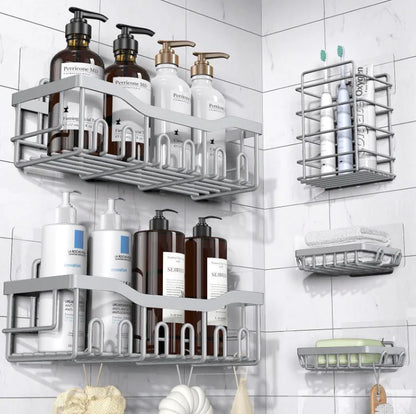 Stylish Bathroom Wall-mounted Storage Rack for Organized Spaces