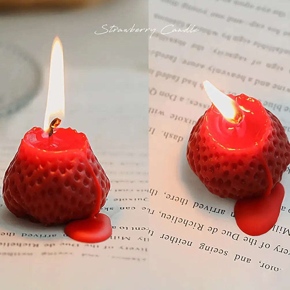 Strawberry Decorative Aromatic Candles for Cozy Ambiance