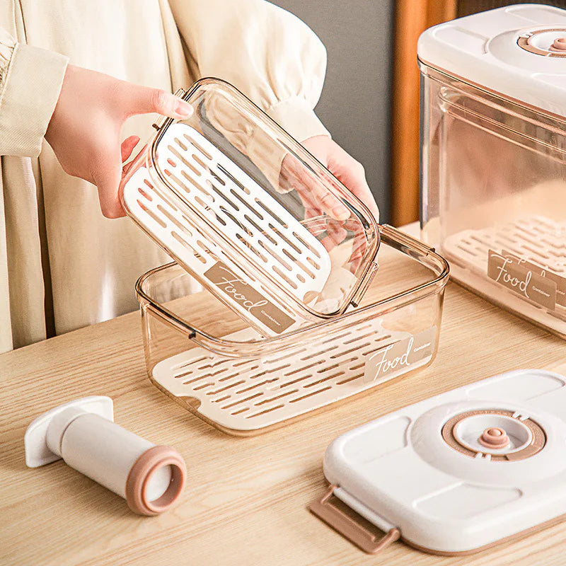 Food Vacuum Storage Box with Free Vacuum Sealer Included