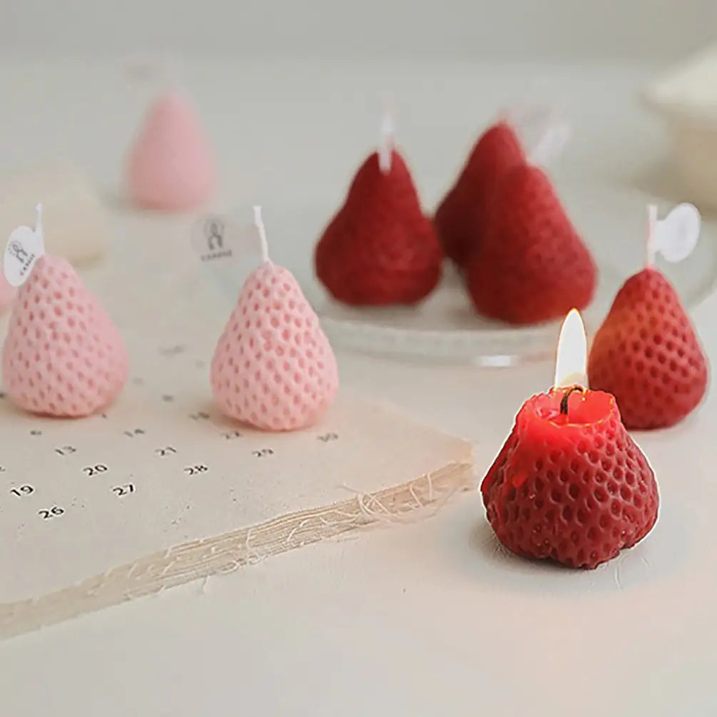 Strawberry Decorative Aromatic Candles for Cozy Ambiance