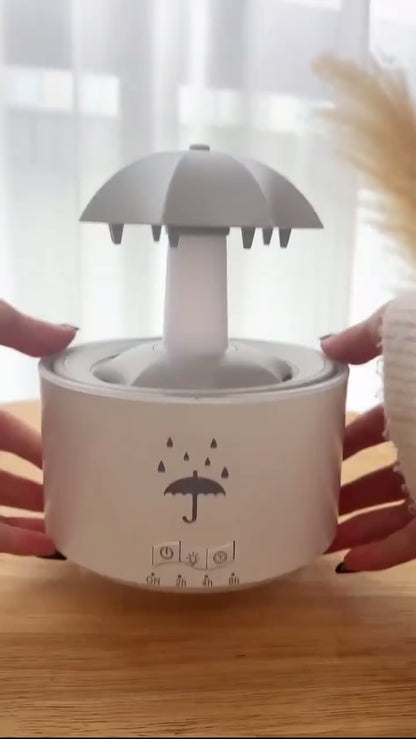 Umbrella Water Drop Air Humidifier with Colorful Light Raindrop Aroma Essential Oil Diffuser Aromatherapy Humidifier