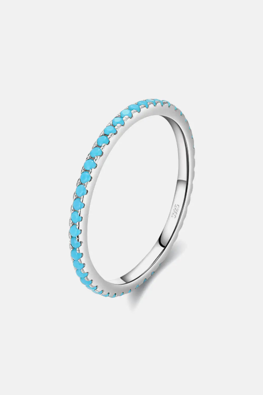 Exquisite 925 Sterling Silver Artificial Turquoise Ring