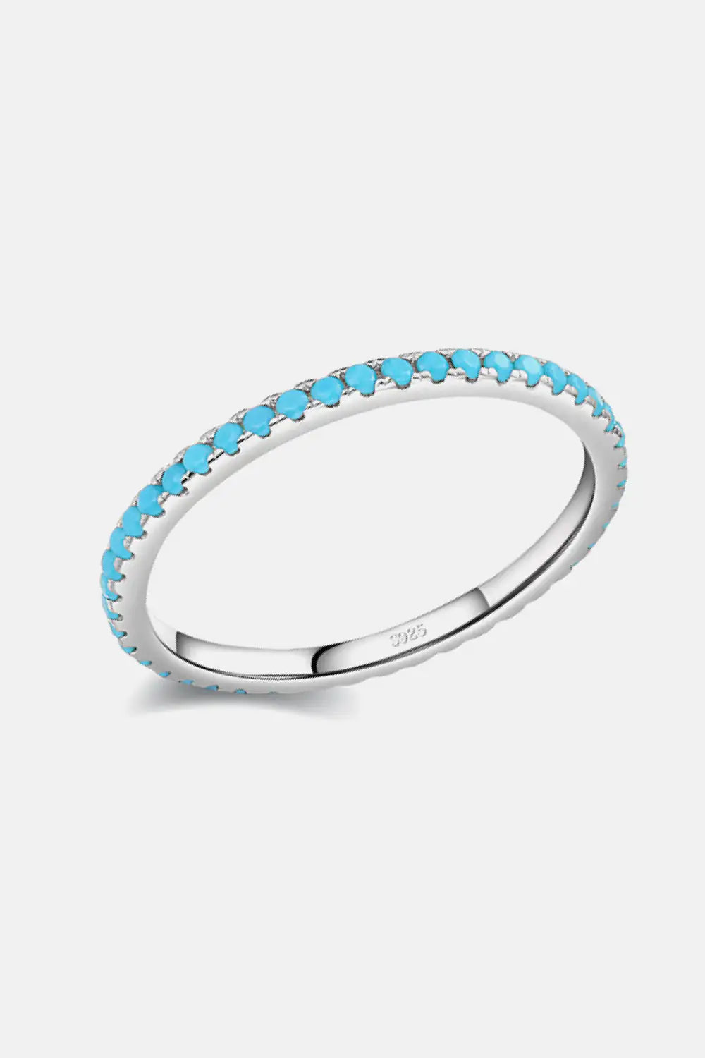 Exquisite 925 Sterling Silver Artificial Turquoise Ring