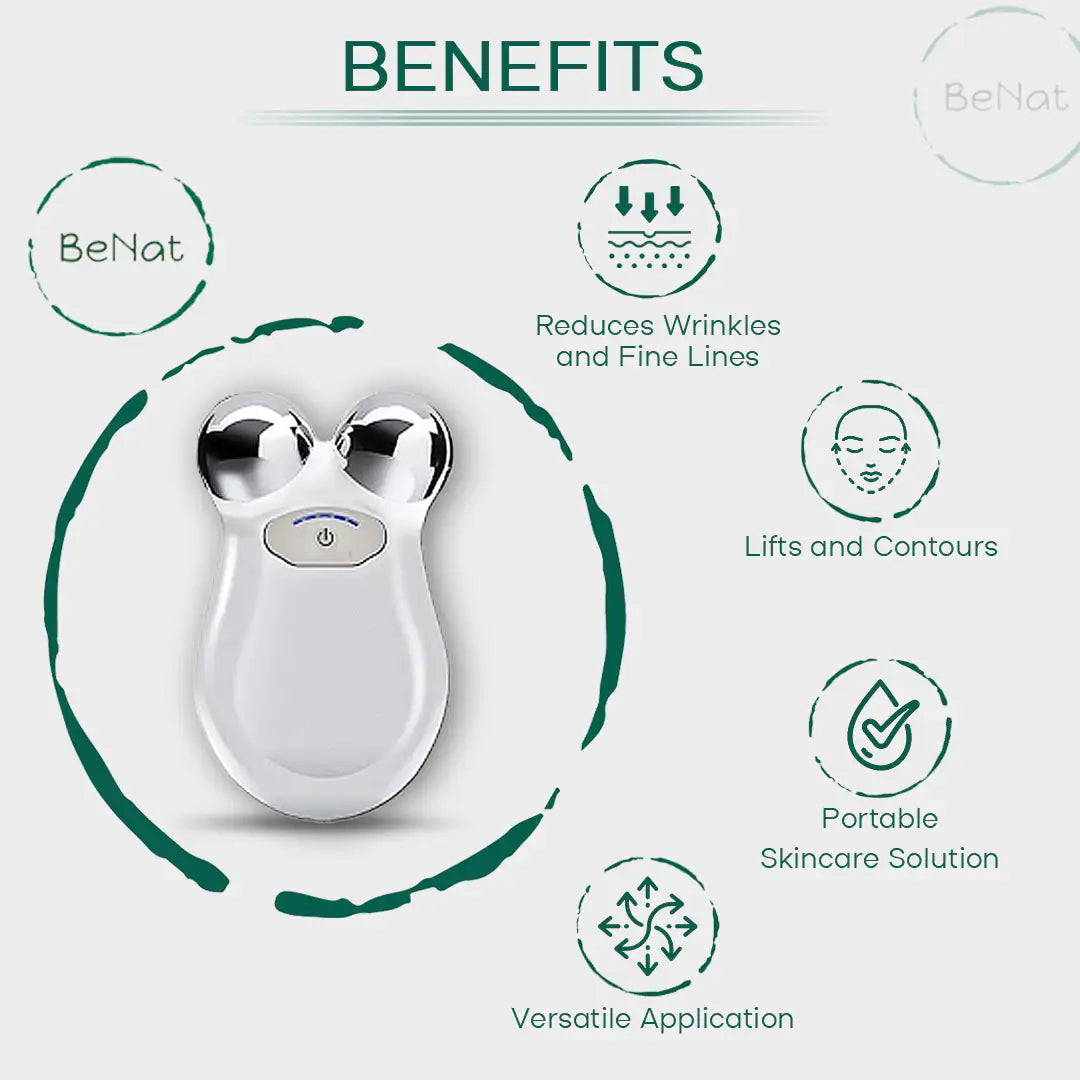 Microcurrent Facial Toning Massager for Youthful Skin