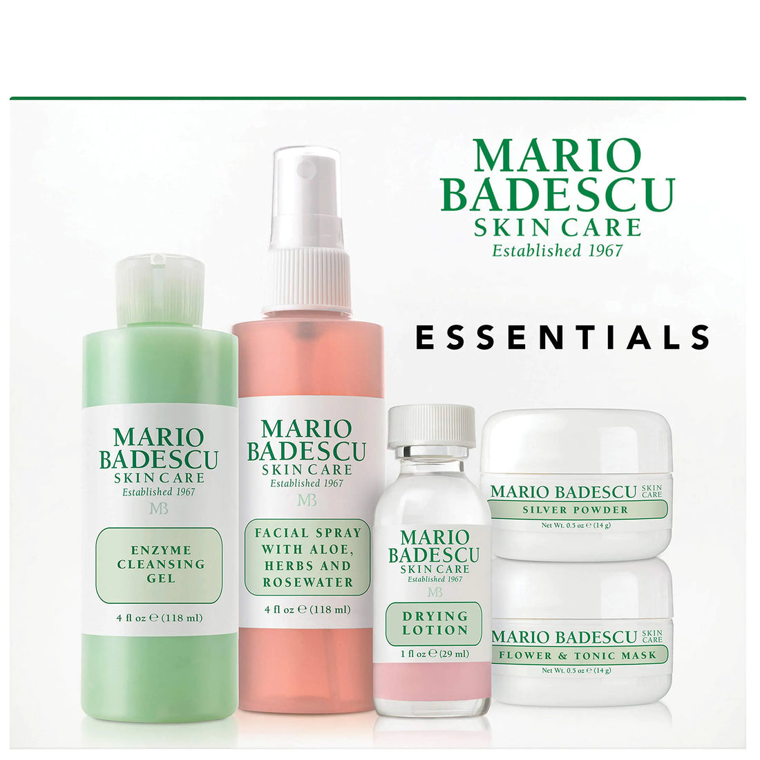 Mario Badescu Essentials 5 Piece Skincare Gift Set